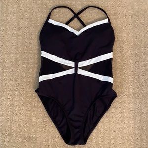 BLEU black and white swimsuit